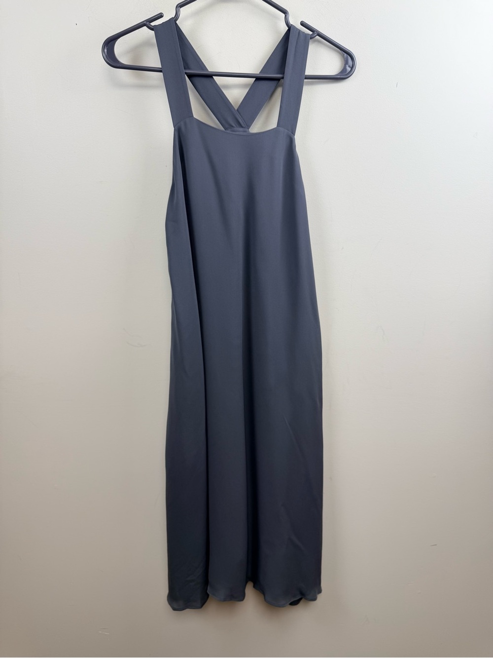 Filippa K silk apron style grey midi dress xs